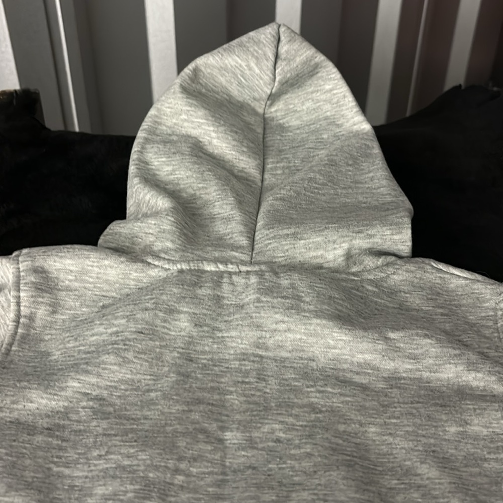 Pro Player Heather Gray & Bright Green Hoodie Sweatshirt Boys 4 Fleece Lining